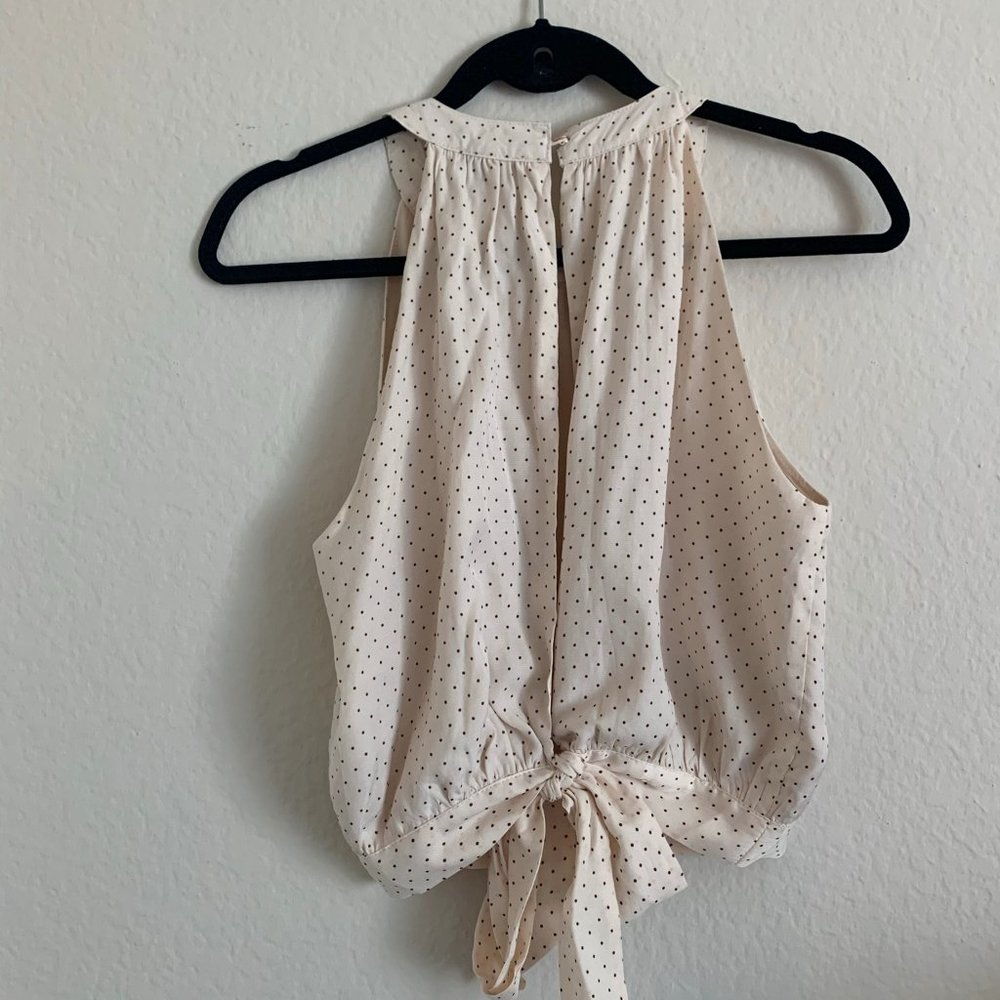 High Neck Crop Top Blouse - Picture 3 of 3